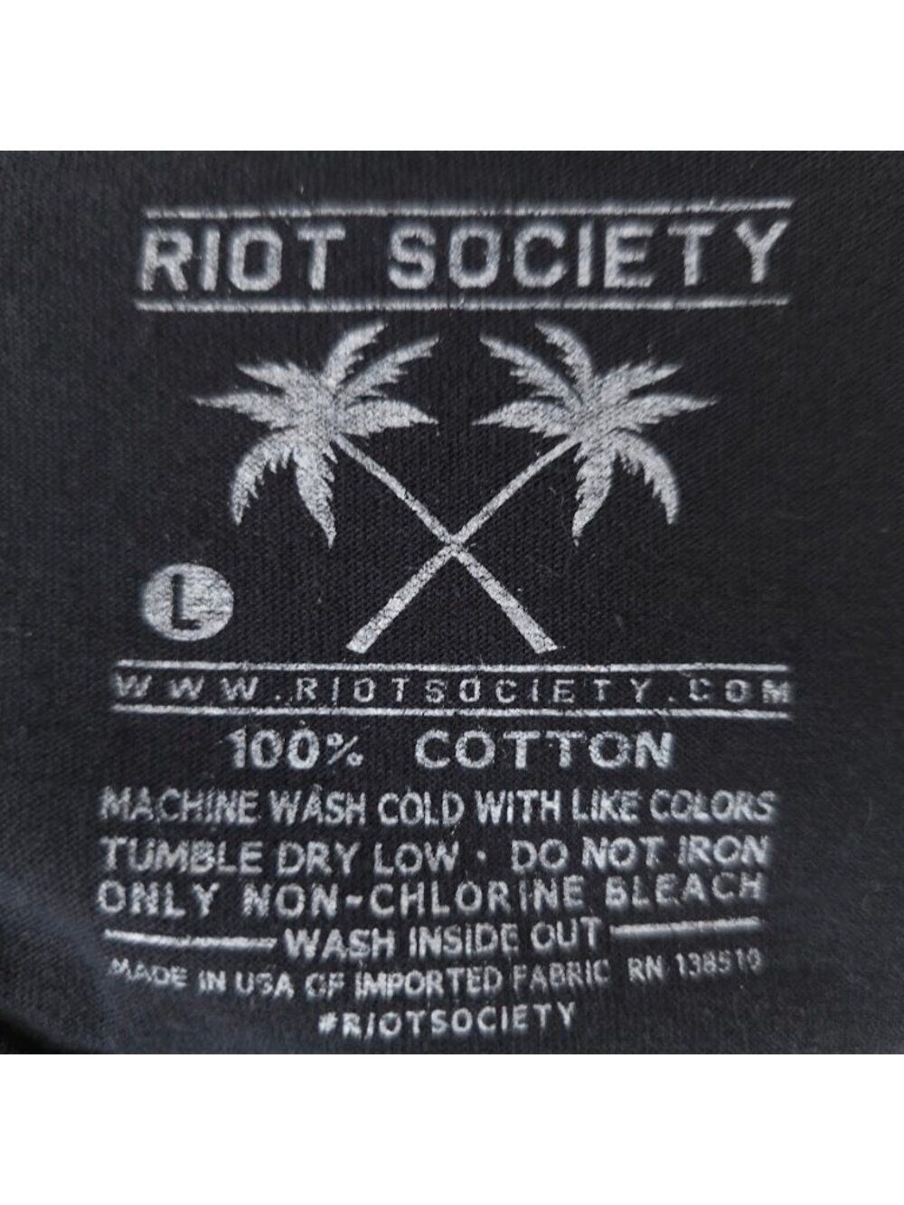 Frankenstein T Shirt Mens Size Large Black Ill Pray For You Riot Society USA - Picture 6 of 7